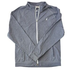 Johnnie-O Full Zip Jacket Mens XL Gray Performance Logo Golf Athletic Activewear